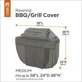 Costco Classic Accessories Ravenna Medium Barbecue Grill Cover 58" (147cm) offer