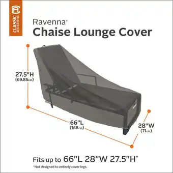 Costco Classic Accessories Ravenna Medium Patio Chaise Lounge Cover offer
