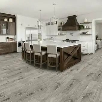 Costco Golden Select Modern Grey Rigid Core SPC Luxury Vinyl Flooring Planks with Foam Underlay - 1.33 m² Per Pack offer