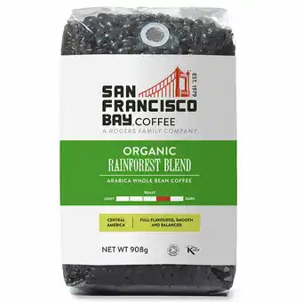 Costco San Francisco Bay Organic Rainforest Blend Whole Bean Coffee, 908g offer