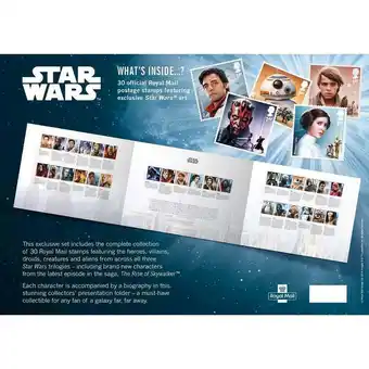 Costco Star Wars Royal Mail® Collectable Stamps - The Official Stamp Collection offer