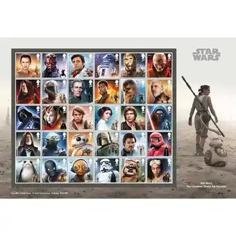 Costco Star Wars Royal Mail® Collectable Stamps - Complete Stamp Collection Souvenir offer