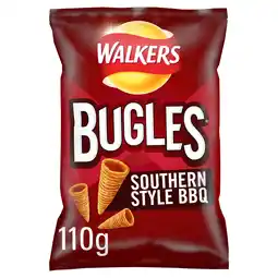 Iceland Walkers Bugles Southern Style BBQ Sharing Snacks Crisps 110g offer