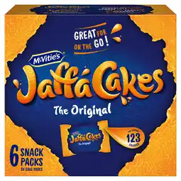 Iceland McVitie's Jaffa Cakes Original Chocolate Biscuits Snack Pack 6 x 3 Cakes, 198g offer