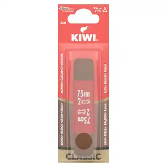 Morrisons Kiwi Shoe Classic Round Lace Brown 75cm offer