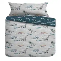 Morrisons Nutmeg Home Easy Care Dino-Snore Duvet Set Single offer