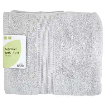 Morrisons Morrisons Supersoft Pearl Grey Bath Towel offer