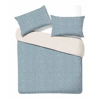 Morrisons Nutmeg Home Easy Care Coastal Stripe Duvet Set Double offer