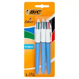 Morrisons Bic 4 Colours Medium 3Pk offer