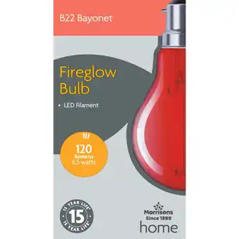 Morrisons Morrisons LED A60 Fireglow Light Bulb offer