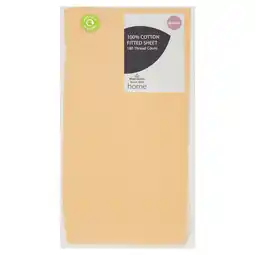 Morrisons Morrisons 100% Cotton Sulpher Double Fitted Sheet offer