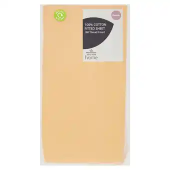 Morrisons Morrisons 100% Cotton Sulpher Double Fitted Sheet offer