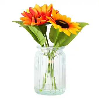 Morrisons Nutmeg Home Sunflowers In Glass Vase offer