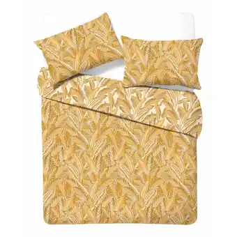 Morrisons Nutmeg Home Easy Care Ochre Leaf Duvet Set King offer