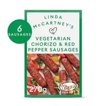 Morrisons Linda McCartney's 6 Vegetarian Chorizo & Red Pepper Sausages offer