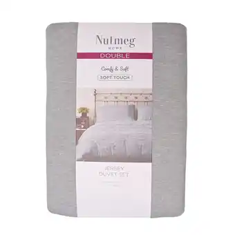 Morrisons Nutmeg Home Grey Jersey Duvet Set Double offer