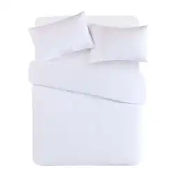 Morrisons Nutmeg Home White Geo Embossed Duvet Set Super King offer