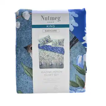 Morrisons Nutmeg Easy Care Wading Heron Duvet Set King offer