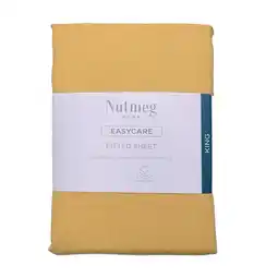 Morrisons Nutmeg Easycare Ochre Fitted Sheet King offer