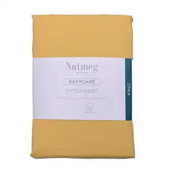 Morrisons Nutmeg Easycare Ochre Fitted Sheet King offer