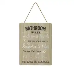 Morrisons Nutmeg Home Bee Bathroom Rules Sign offer