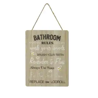 Morrisons Nutmeg Home Bee Bathroom Rules Sign offer