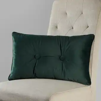 Morrisons Morrisons Emerald Velvet Button Cushion offer