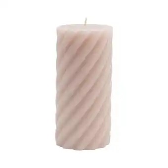 Morrisons Nutmeg Home Twisted Pillar Candle offer