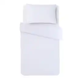 Morrisons Nutmeg Home White Geo Embossed Duvet Set Single offer