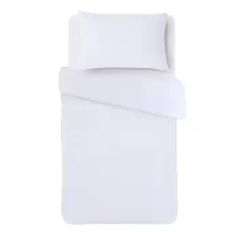 Morrisons Nutmeg Home White Geo Embossed Duvet Set Single offer