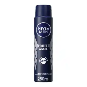 Morrisons NIVEA MEN Anti-Perspirant Deodorant Spray, Protect & Care, 48 Hrs offer