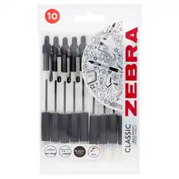 Morrisons Zebra Z Grip Pen Black 10 Pack offer