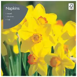 Morrisons Morrisons Photo Daffodils Napkins offer