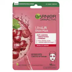 Morrisons Garnier Skin Active Ultra Lift Tissue Mask offer