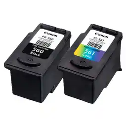 Morrisons Canon Pg-560 Black & Cl-561 Colour Ink Cartridge offer