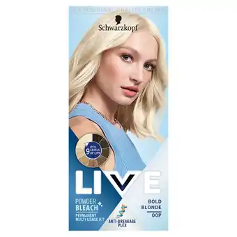 Morrisons Schwarzkopf Live Powder Bleach Bold Blonde 00P offer