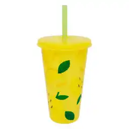 Morrisons Nutmeg Sorrento Colour Changing Tumbler With Straw - Lemon offer