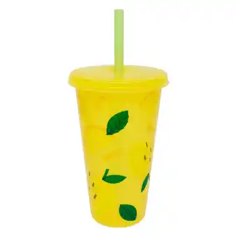 Morrisons Nutmeg Sorrento Colour Changing Tumbler With Straw - Lemon offer