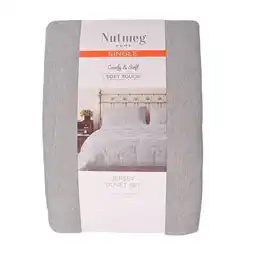 Morrisons Nutmeg Home Grey Jersey Duvet Set Single offer