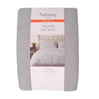 Morrisons Nutmeg Home Grey Jersey Duvet Set Single offer