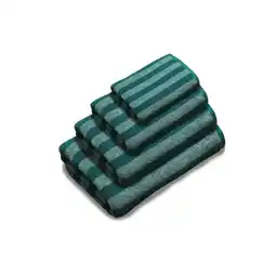 Morrisons Nutmeg Teal Striped Bath Sheet offer