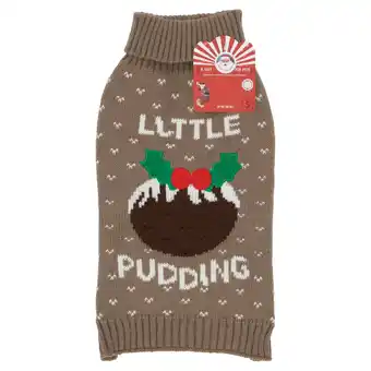 Morrisons Gift for Pets Dog Festive Jumper Small offer