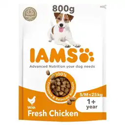 Morrisons Iams For Vitality Adult Small & Medium Dog Food With Fresh Chicken offer