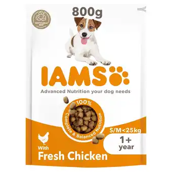 Morrisons Iams For Vitality Adult Small & Medium Dog Food With Fresh Chicken offer