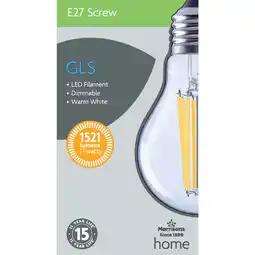 Morrisons Morrisons LED Filament Gls 1521 Lumens ES 11W Dimmable Light bulb offer