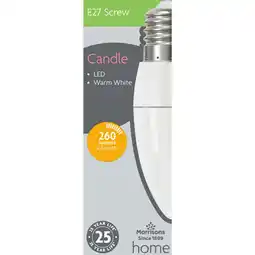 Morrisons Morrisons LED Candle 26W 260 Lumens 2.3W ES offer