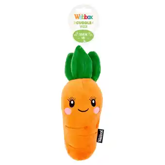 Morrisons Webbox Cuddle Veg Dog Toy offer