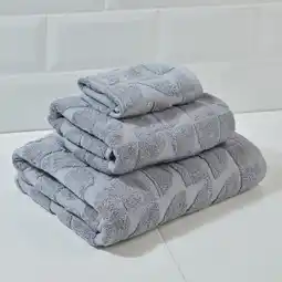 Morrisons Morrisons Grey Textured Circles Hand Towel offer