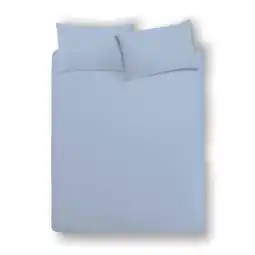 Morrisons Morrisons Denim Blue 100% Cotton Double Fitted Sheet offer