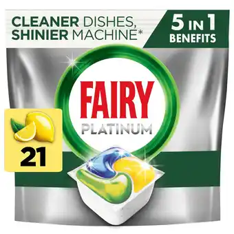 Morrisons Fairy Platinum Dishwasher Tablets Lemon offer